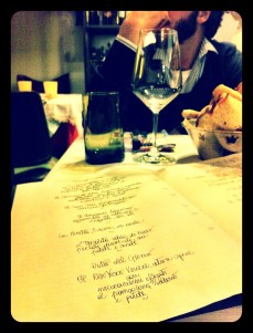 menù di The Small menù di The Small