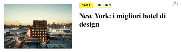hotel di design a New York