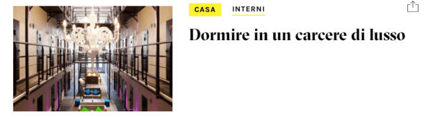 hotel di lusso carcere