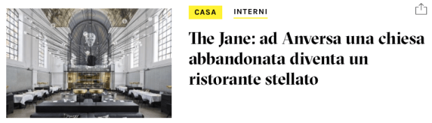 The Jane ristorante Anversa