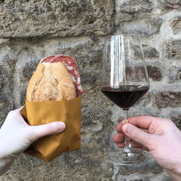 Montalcino panino e vino